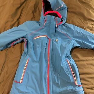 Salomon Black and Red Insulated Ski Jacket